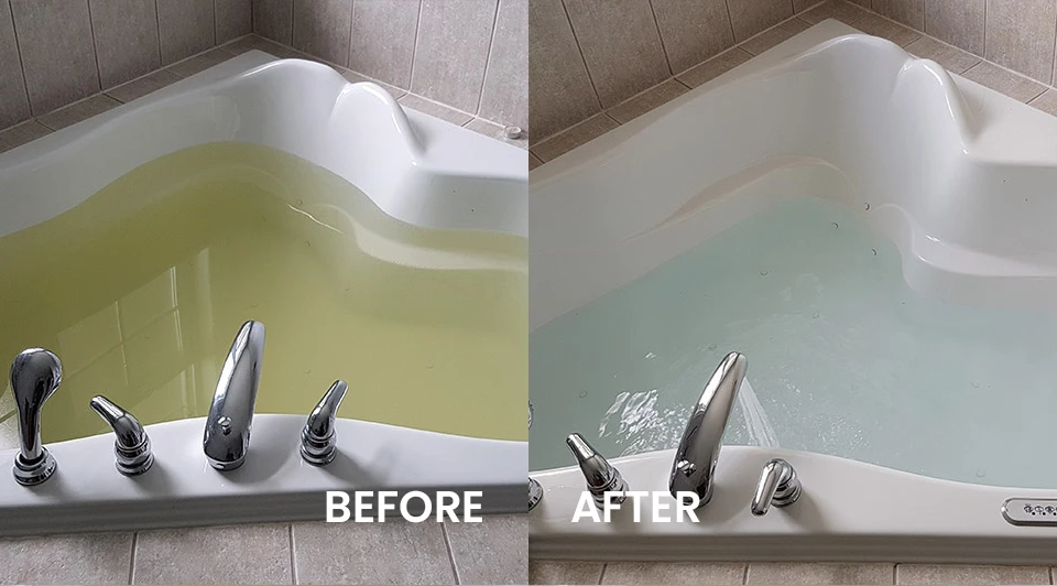 After water treatment: professionally installed clean water system delivering pure, treated water in Aylmer, Ontario